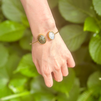 Brass 2stone Bangle 2