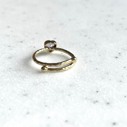 Brass petit ring〈Heart 〉1