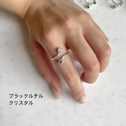 Silver925 2stone ring 2
