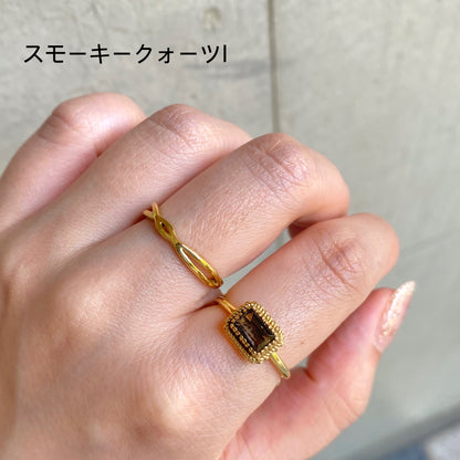 Brass petit ring〈brown〉