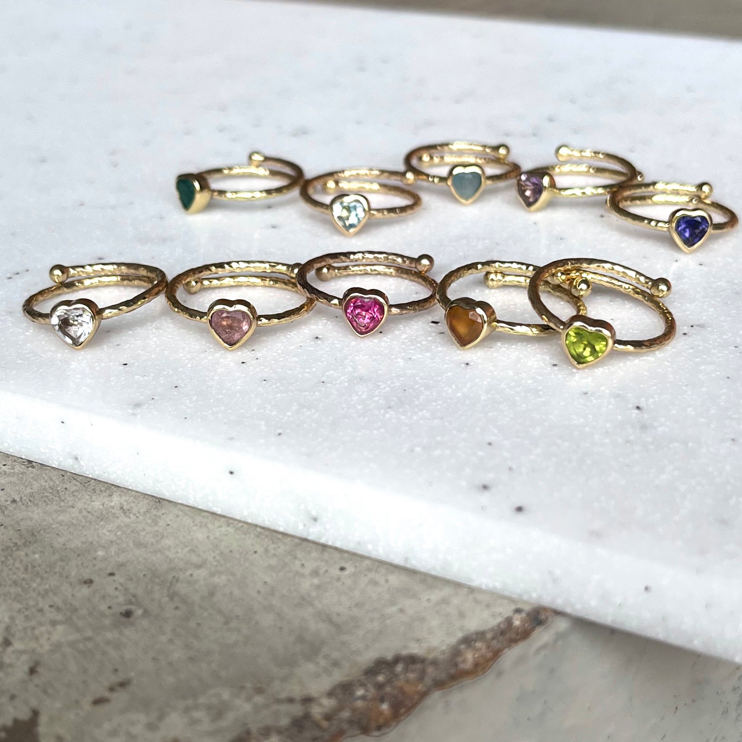 Brass petit ring〈Heart 〉1