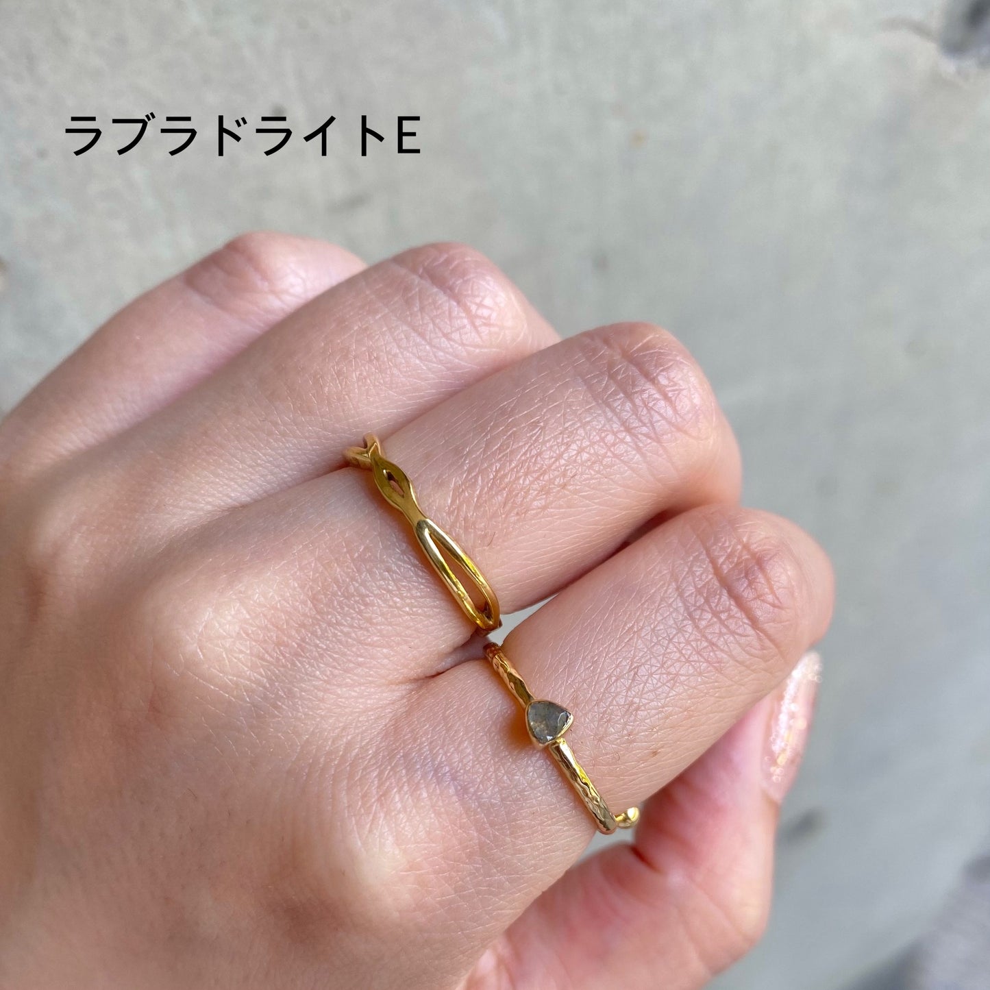 Brass petit ring〈gray〉