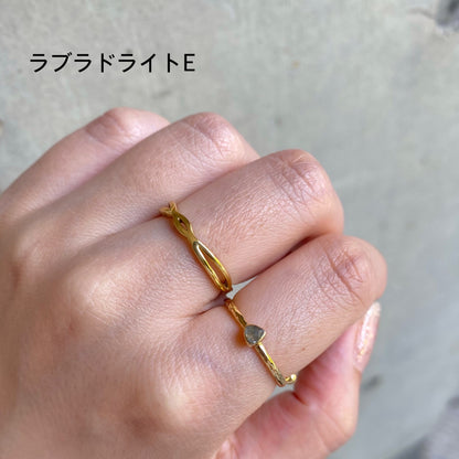 Brass petit ring〈gray〉