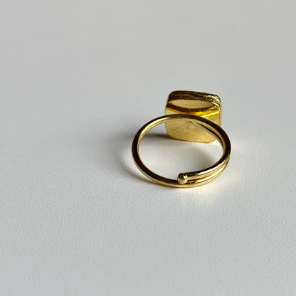 Brass 1stone ring 5