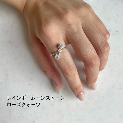 Silver925 2stone ring 2