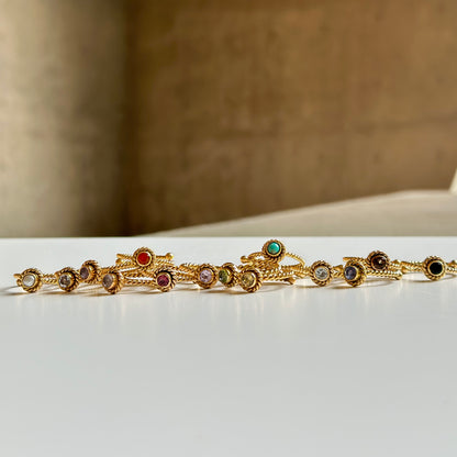 Brass petit ring〈twist 1〉