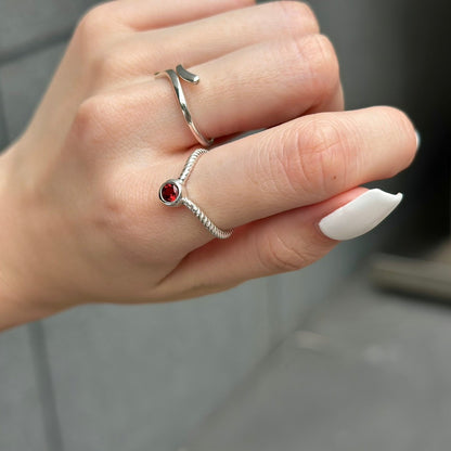 Silver925 V petit ring
