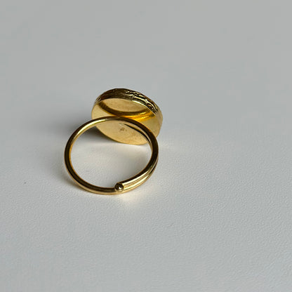 Brass 1stone ring 4