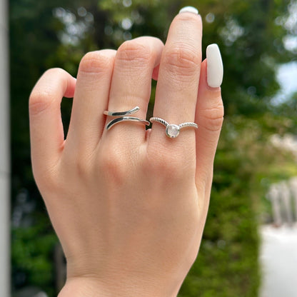 Silver925 V petit ring