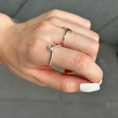 Silver925 V petit ring