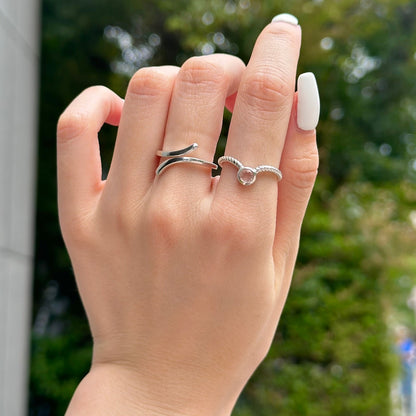 Silver925 V petit ring