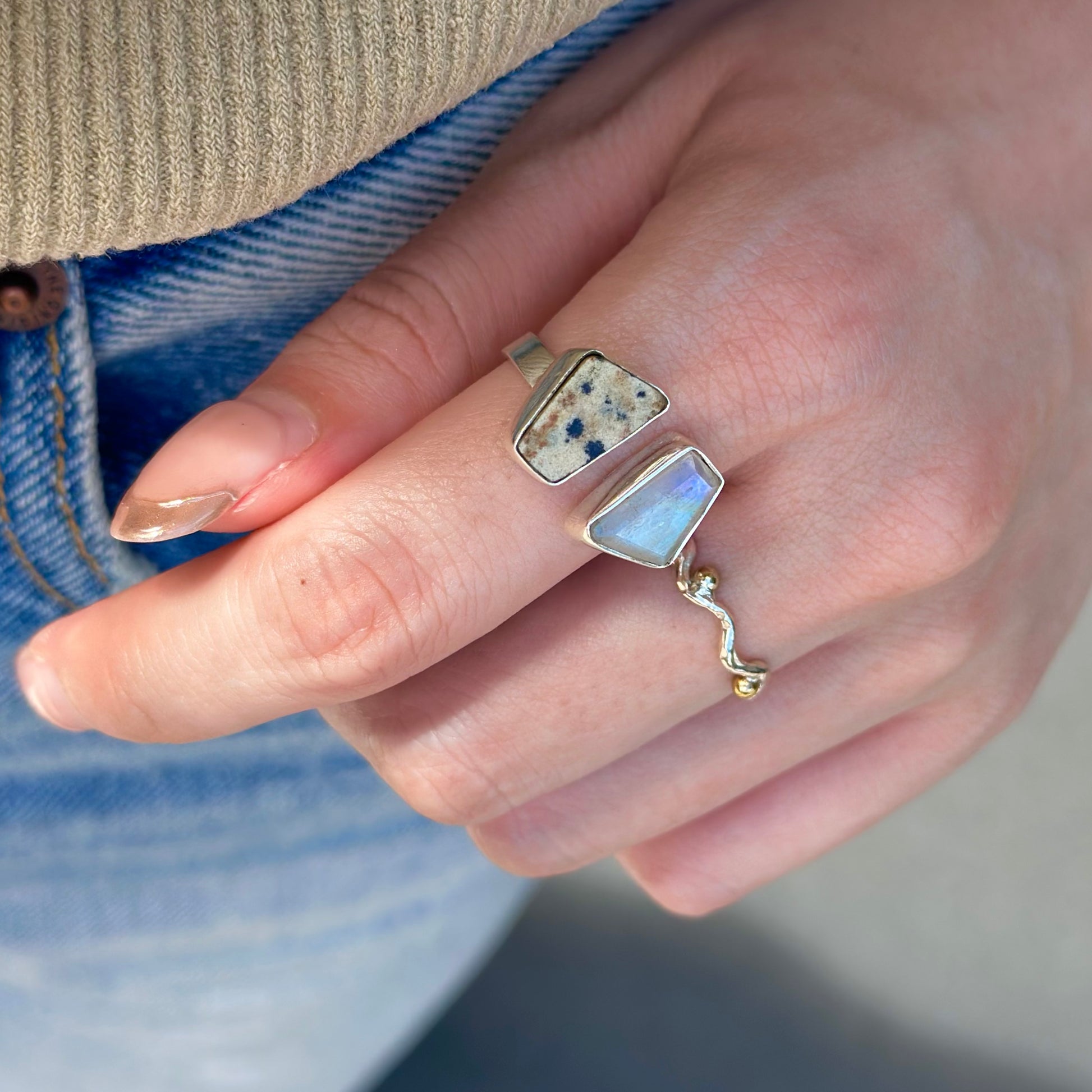 Silver925 2stone ring 4