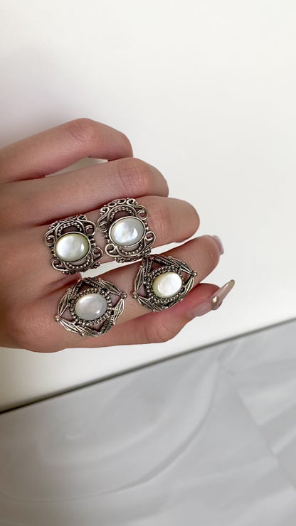 White mother of pearl ring