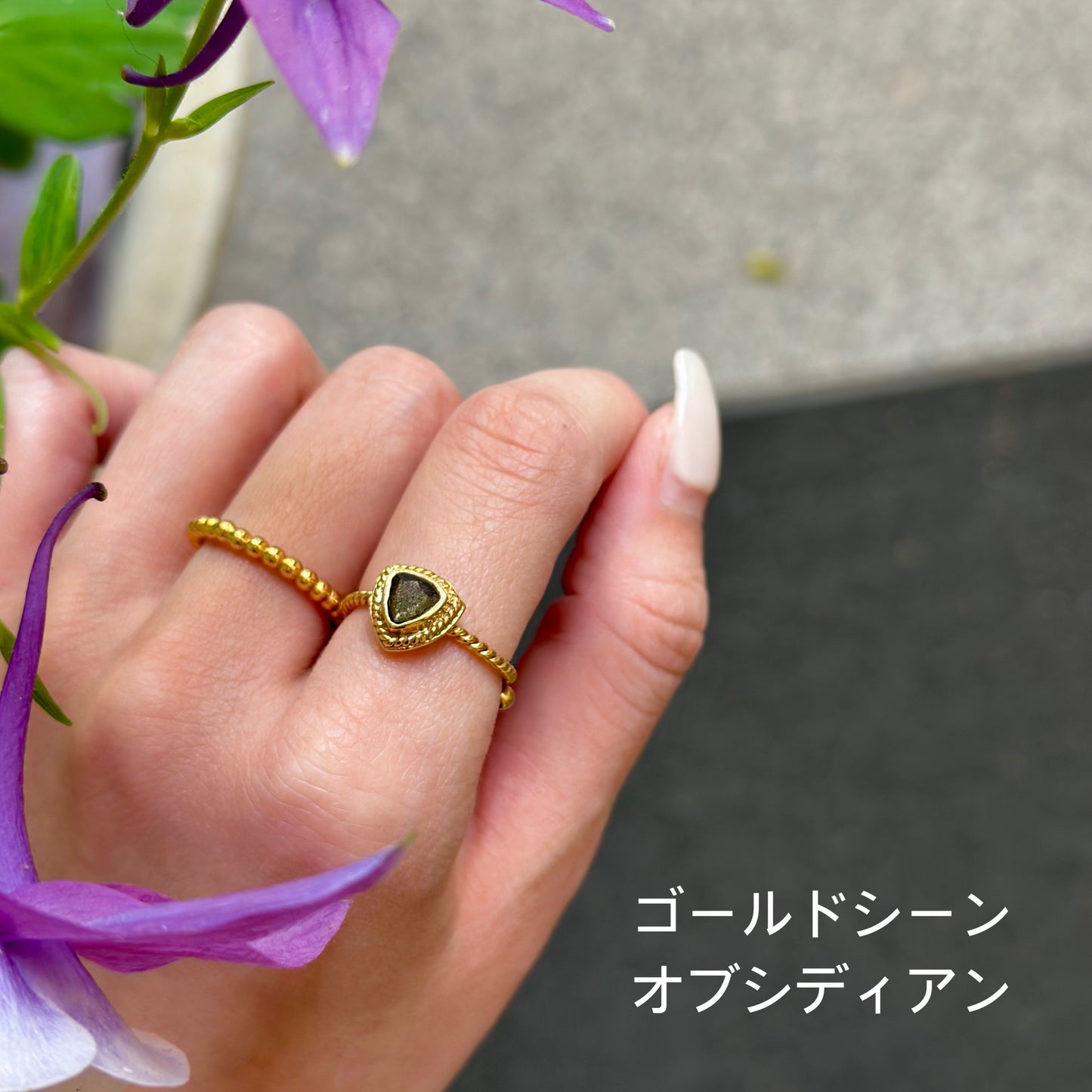 Brass petit ring〈twist〉