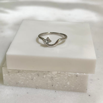 Silver925 1stone design ring 2