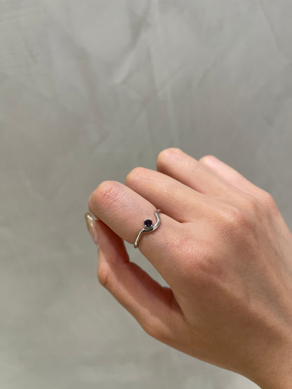 Silver925 1stone design ring 2