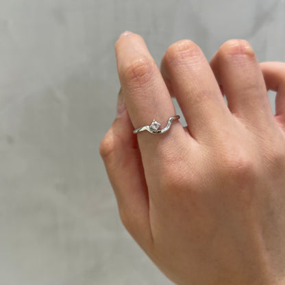 Silver925 1stone design ring 2